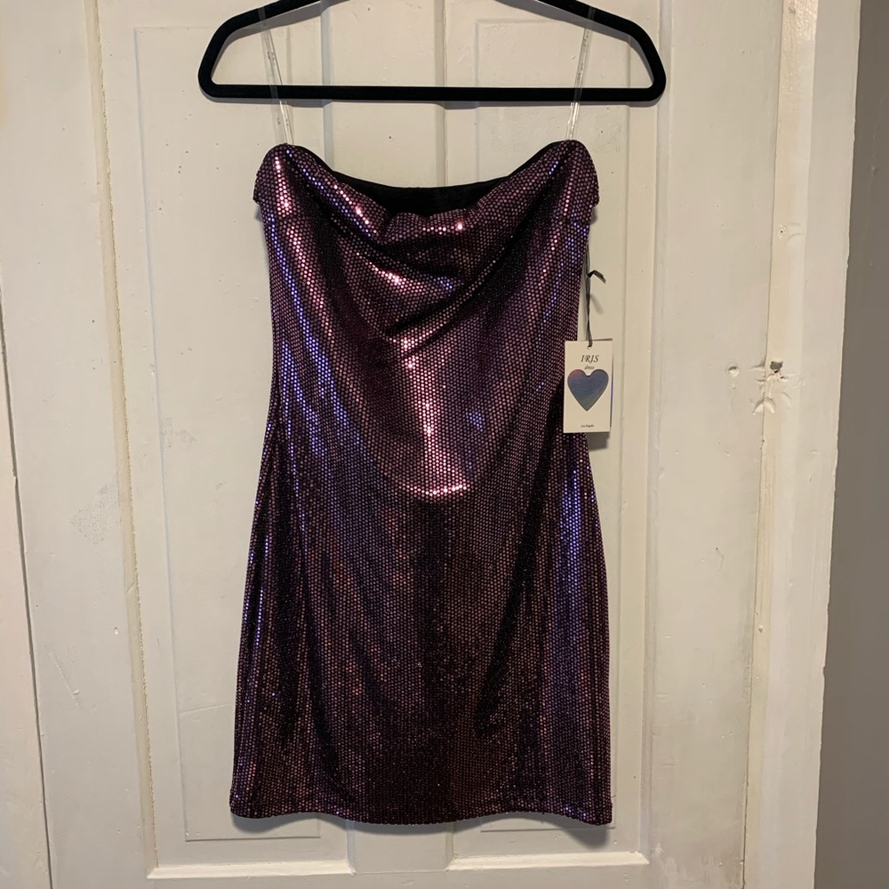 Iris Purple Sequin Mini Dress